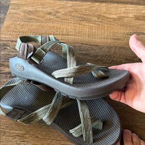 Chaco Multi-Strap Sandals in Olive and Taupe Z/2